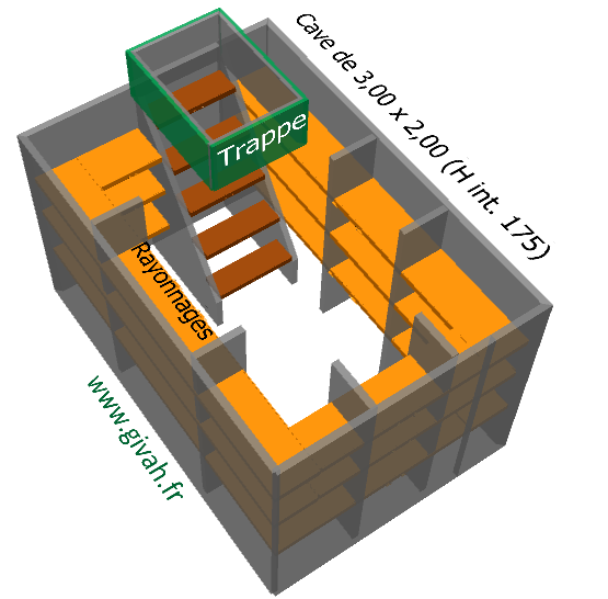 plan de cave de jardin GIVAH